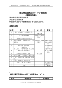 姗拉娜企业集团30”cf广告创意