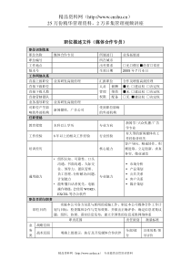 媒体合作专员岗位说明书