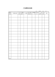 广告费用分析表1