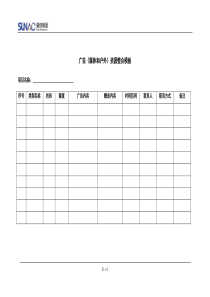 广告资源整合模板