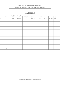 广告费用分析表（DOC1页）