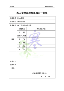 施工安全监理方案(综合性大型建筑)