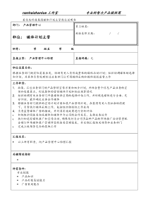 某信息科技集团媒体计划主管岗位说明书