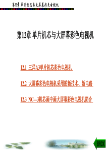 电视技术概论_12单片机芯与大屏幕彩色电视机