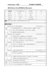 某化纤企业工艺工程师兼安全员职务说明书