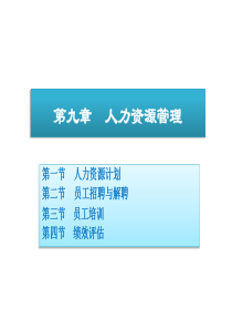 管理学多媒体课件9 人力资源管理