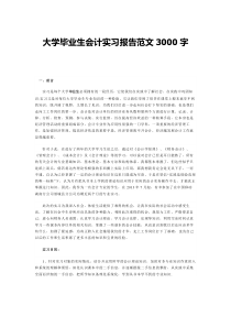 会计专业实习报告3000字