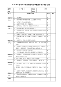 2014年中小学教师听课评课打分表