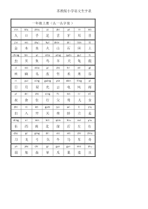 苏教版--一到六年级生字表