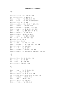 日语能力考试N2必备训读动词