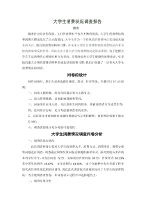 关于大学生消费情况的调查报告