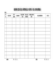 检测仪器设备周期检定校准计划(表格模板)