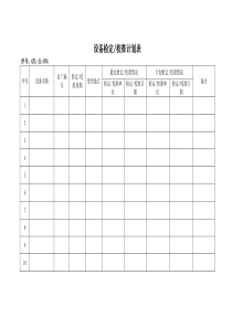 仪器设备检定校准计划表