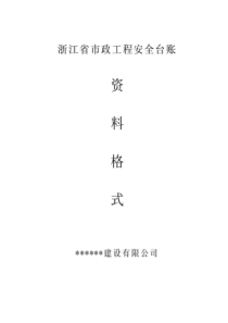 浙江省市政工程施工安全台帐（PDF168页）