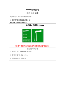 排污口标示牌订制示例