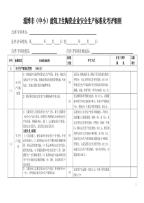 淄博市(中小)建筑卫生陶瓷企业安全标准化评审细则-XXXX