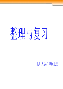 北师大版六年级上册数学整理与复习