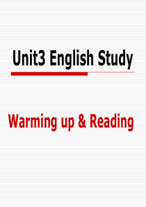 中职英语下册Unit3EnglishStudy.ppt