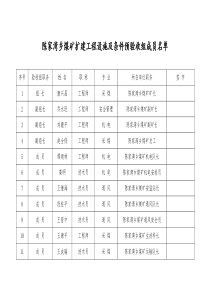 煤矿建设工程安全设施竣工预验收表