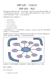 SAP基础快速指南（DOC70页）