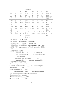 人称代词和名词所有格专练