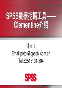 SPSS数据挖掘工具——Clementine介绍