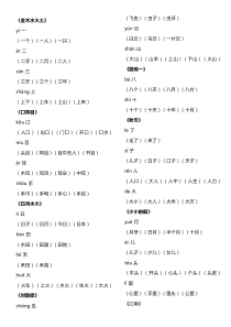 一年级部编人教版小学上册语文生字简单组词