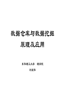 数据仓库与数据挖掘原理及应用V2