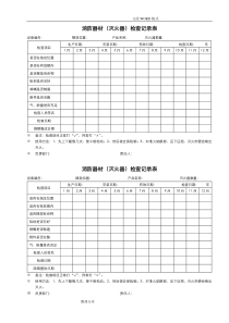 消防器材检查记录文本表