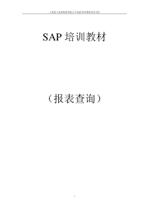 SAP查询操作手册