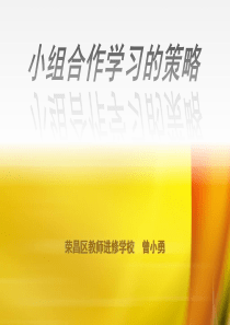 小组合作学习策略