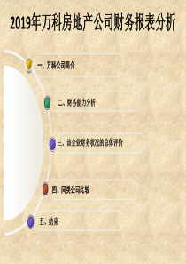 2019年万科房地产公司财务报表分析