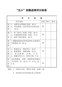 “五小”评分标准