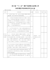 瓦斯综合治理评分表新标准