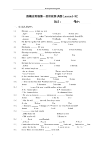 新概念英语第一册阶段测试题(1-36)