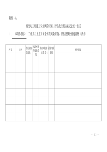 输变电工程施工安全风险表格