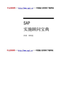 SAP实施顾问宝典（PDF+89页）