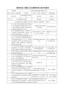 输变电工程监理安全强制性条文执行检查表