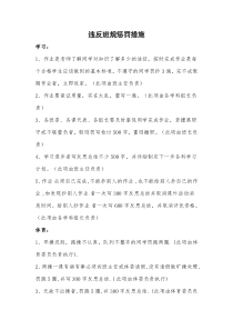 班级惩罚措施