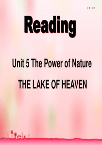 高二英语选修六-unit-5the-lake-of-heaven