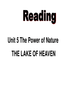 高二英语the-lake-of-heaven