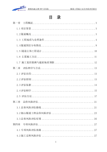 银山隧道施工安全风险评估报告(定稿)