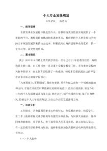 教师个人三年专业发展规划