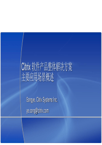 Citrix-产品整体解决方案主要应用场景概述