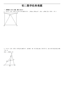 八年级数学经典难题(答案+解析)