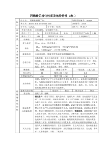 丙烯酸的理化性质及危险特性(表-)