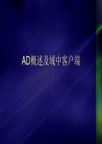 AD概述及客户端常见问题