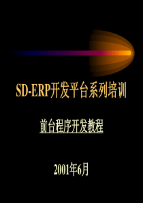 SDERP前台程序结构