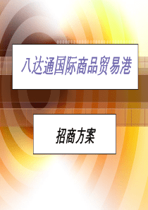 中山八达通国际商品贸易港招商方案_50PPT（PPT51页)