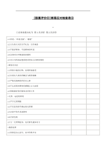 办公文书之顾客应对检查表2